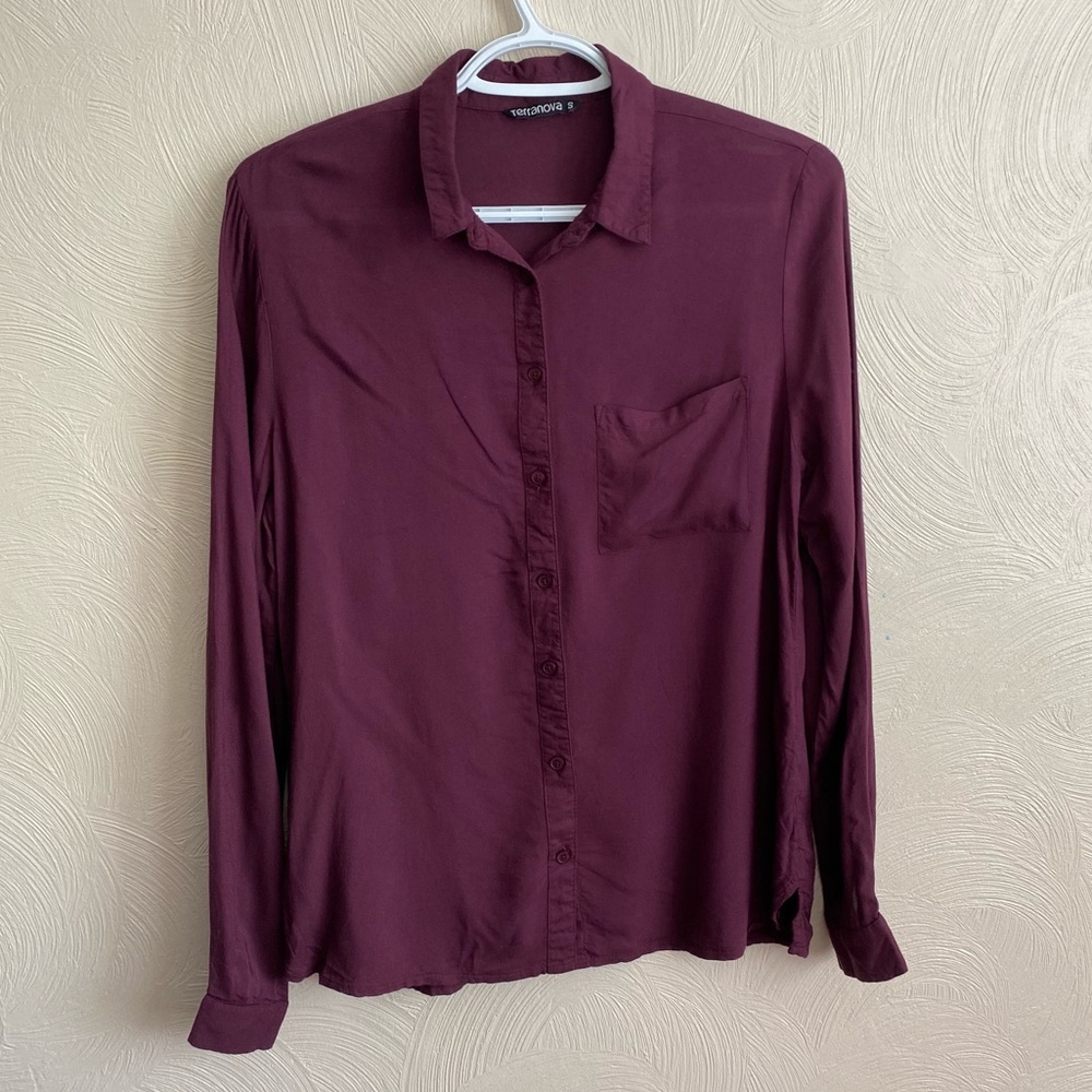 TERRANOVA Purple Button Down Shirt Women
